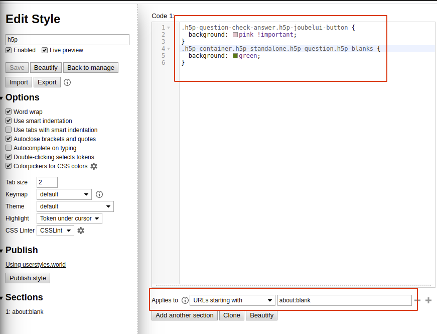 Customizing CSS in Google Chrome