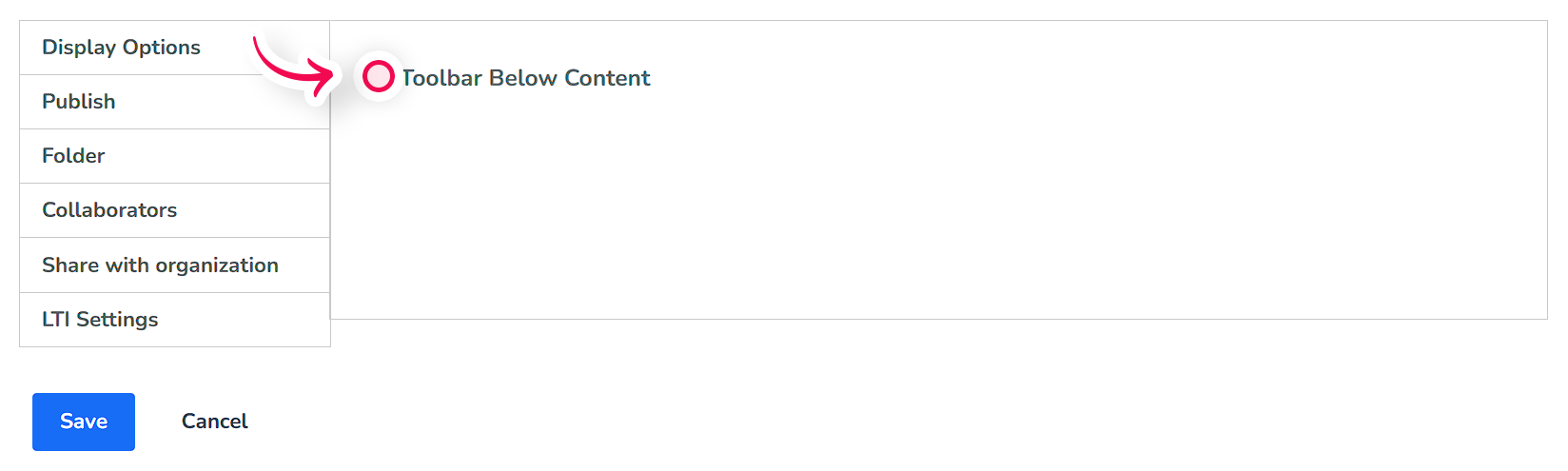 Settings at the bottom of the authoring tool with toolbar disabled.png