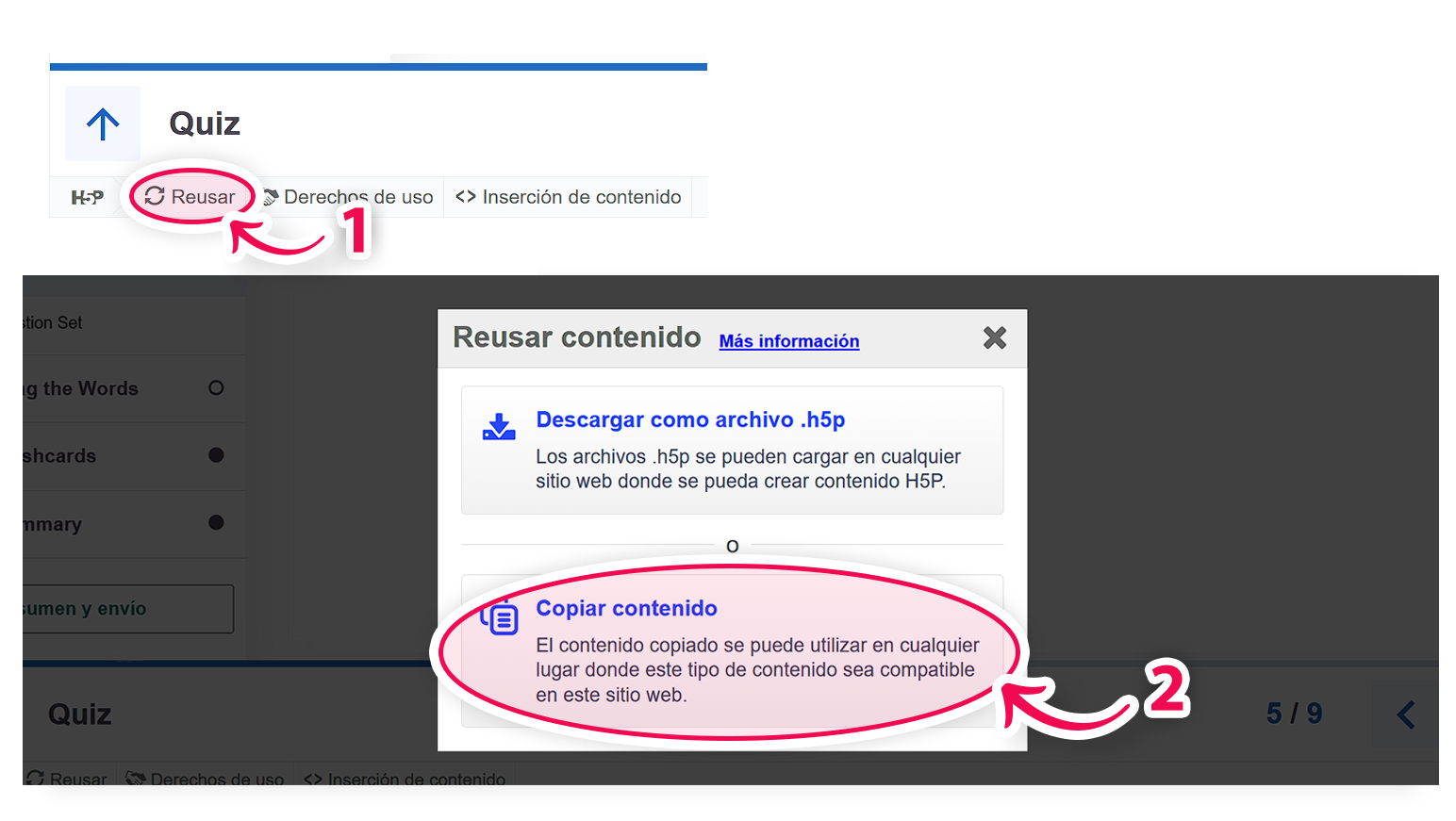 Botónes de Reusar y Copiar contenido resaltados.png