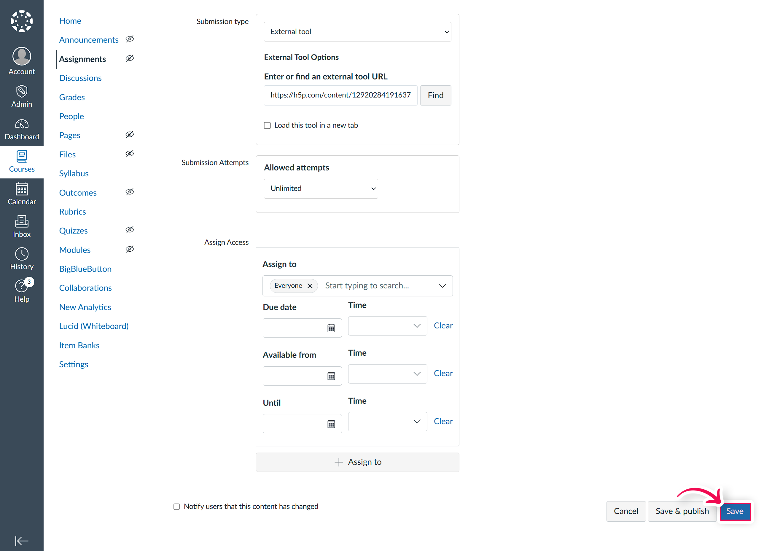 Bottom of the assignment editor with the save button highlighted.png