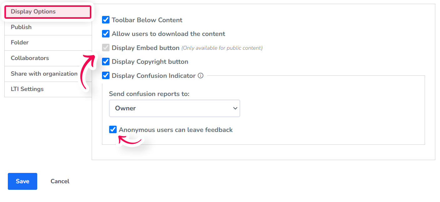 Content Settings – H5P