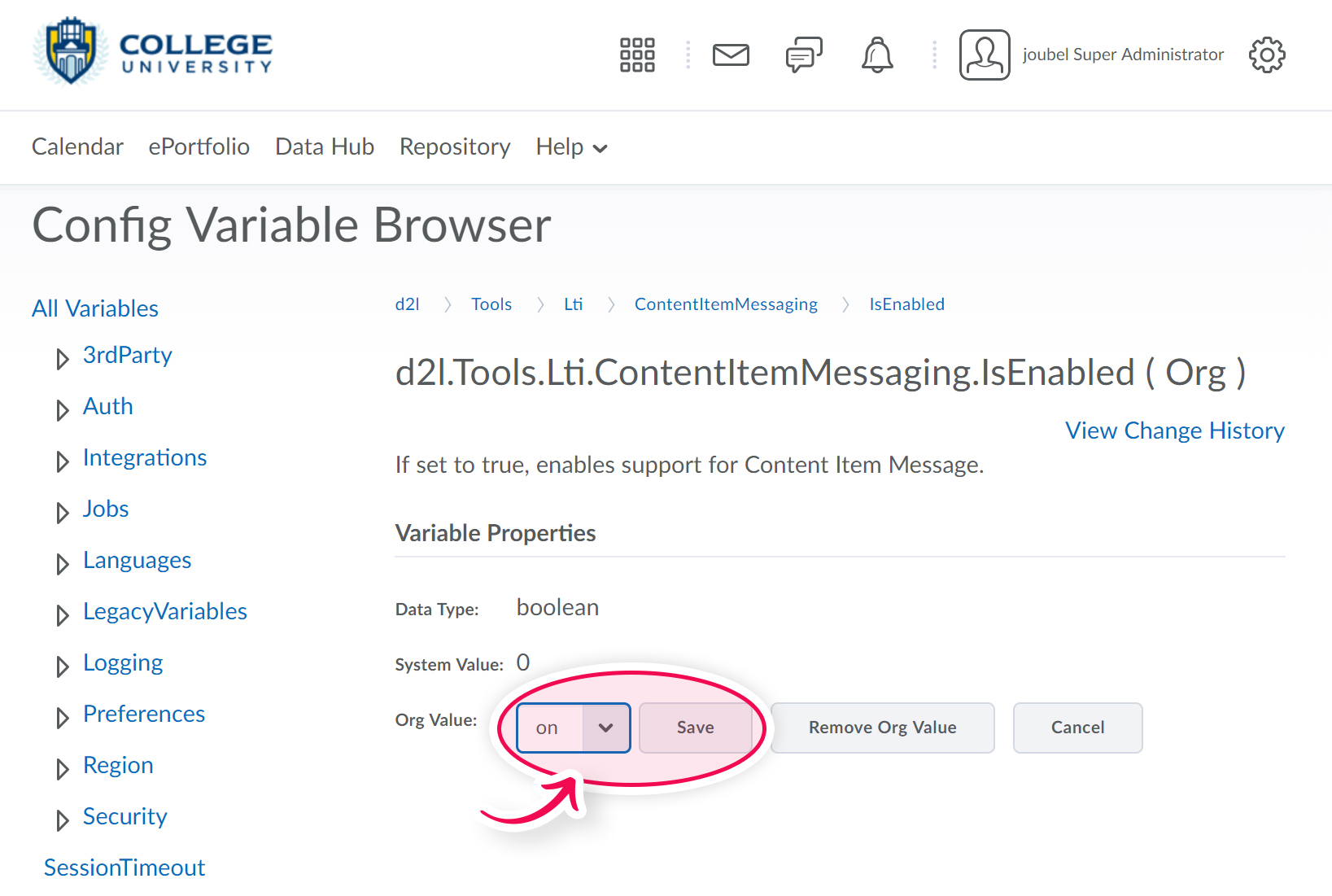 Setting up in Brightspace (LTI 1.1) H5P