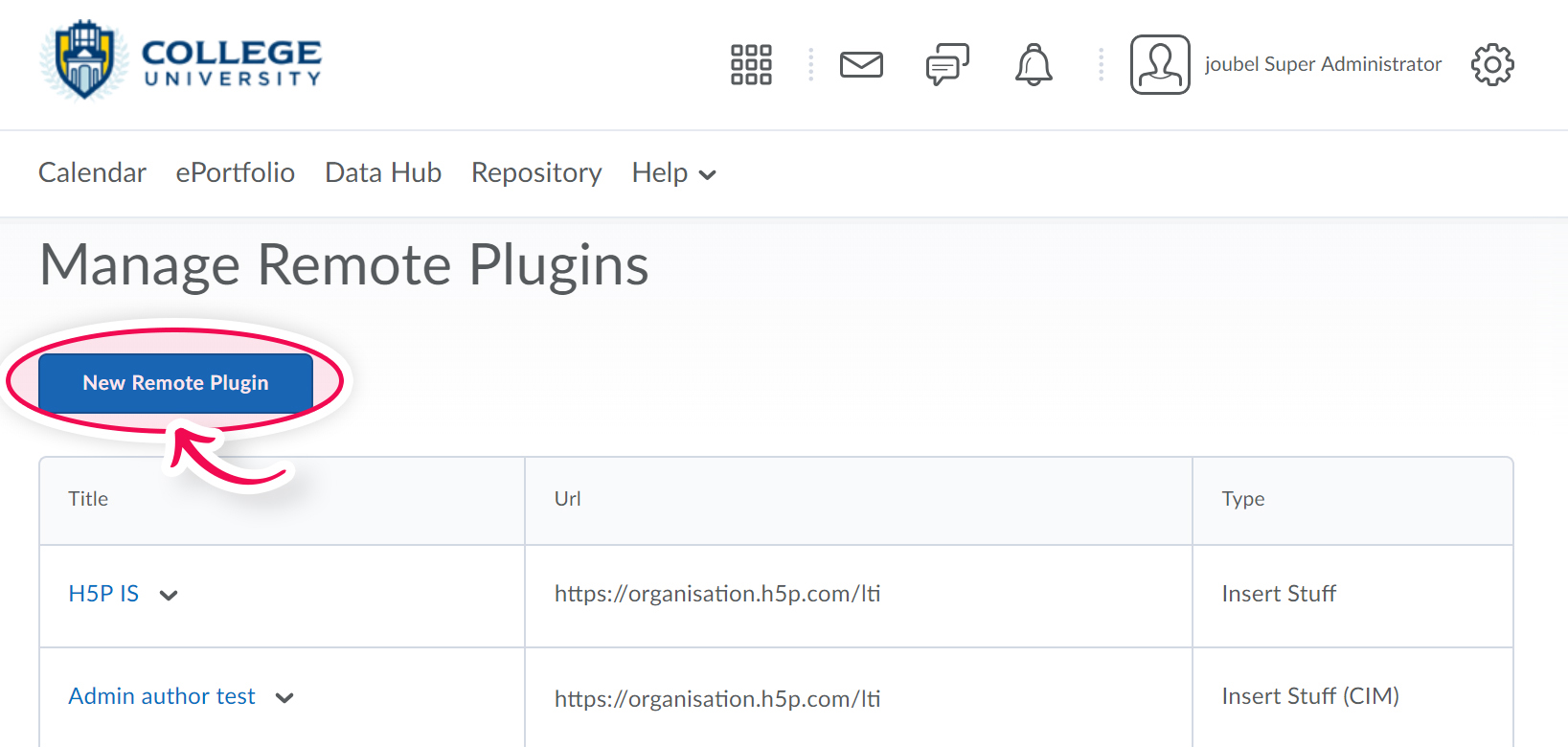 Setting up in Brightspace (LTI 1.1) H5P