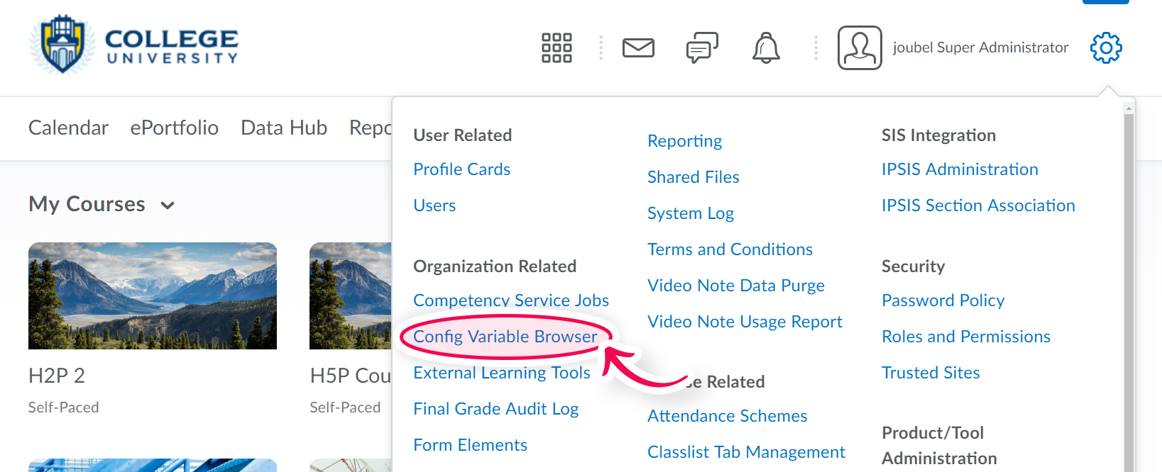Setting up in Brightspace (LTI 1.1) H5P