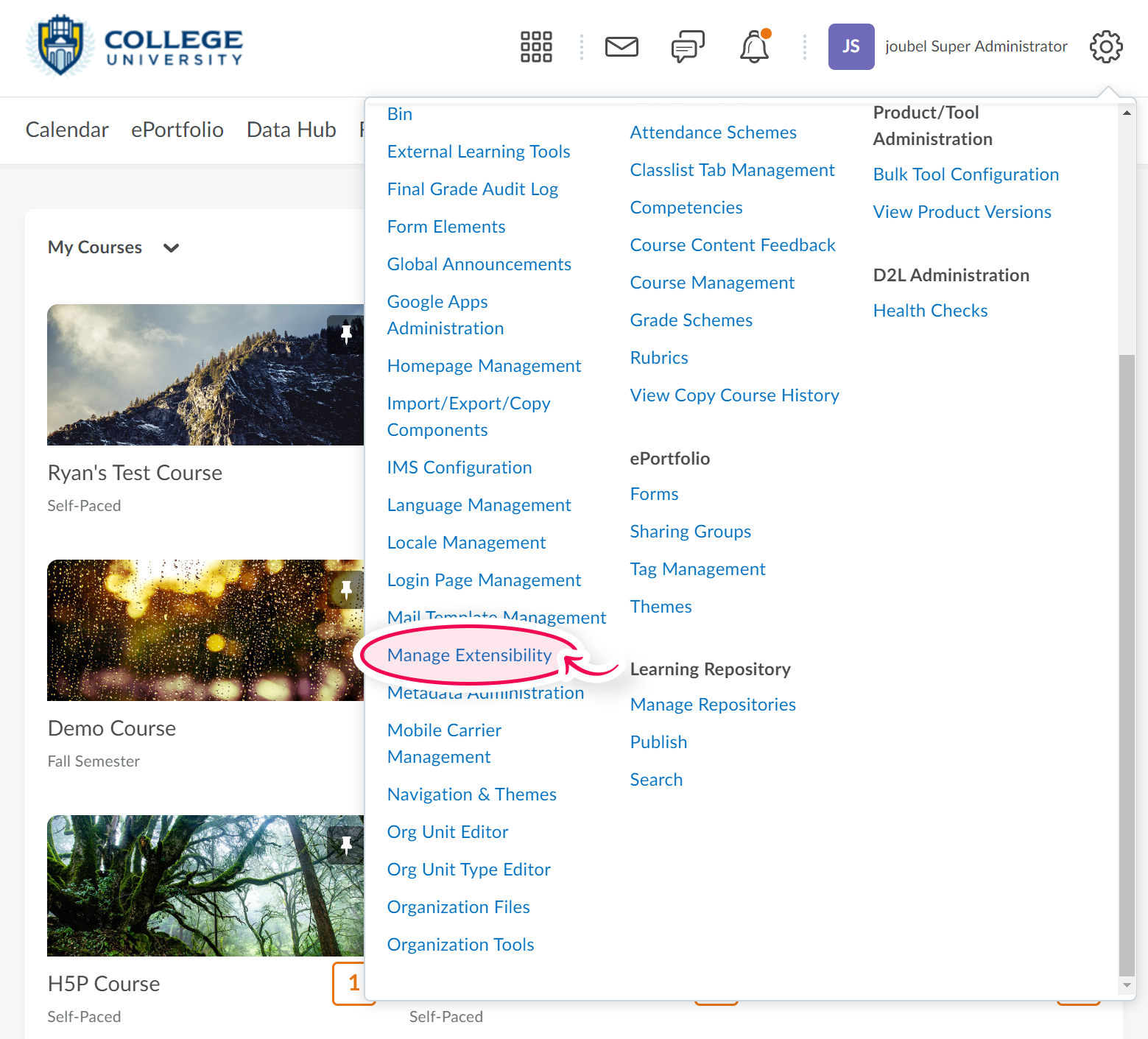 Setting up in Brightspace (LTI 1.3) H5P