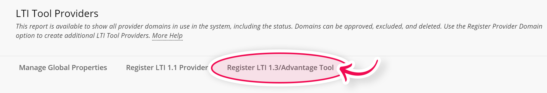 Register LTI 1.3/Advantage Tool inside LTI tool provider