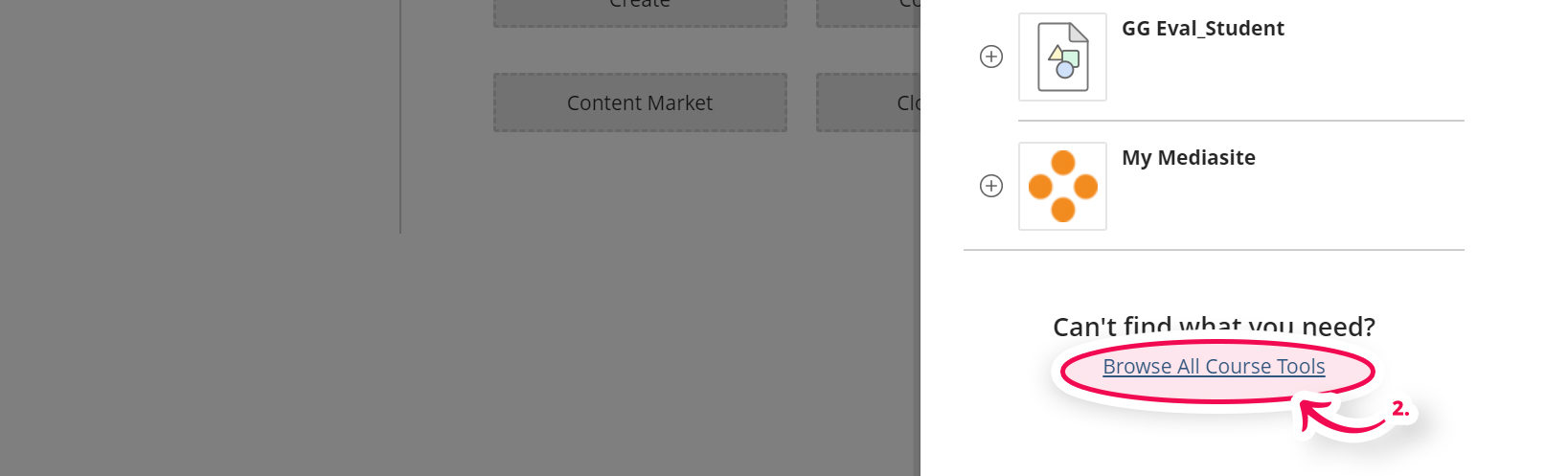 Browse all course tools